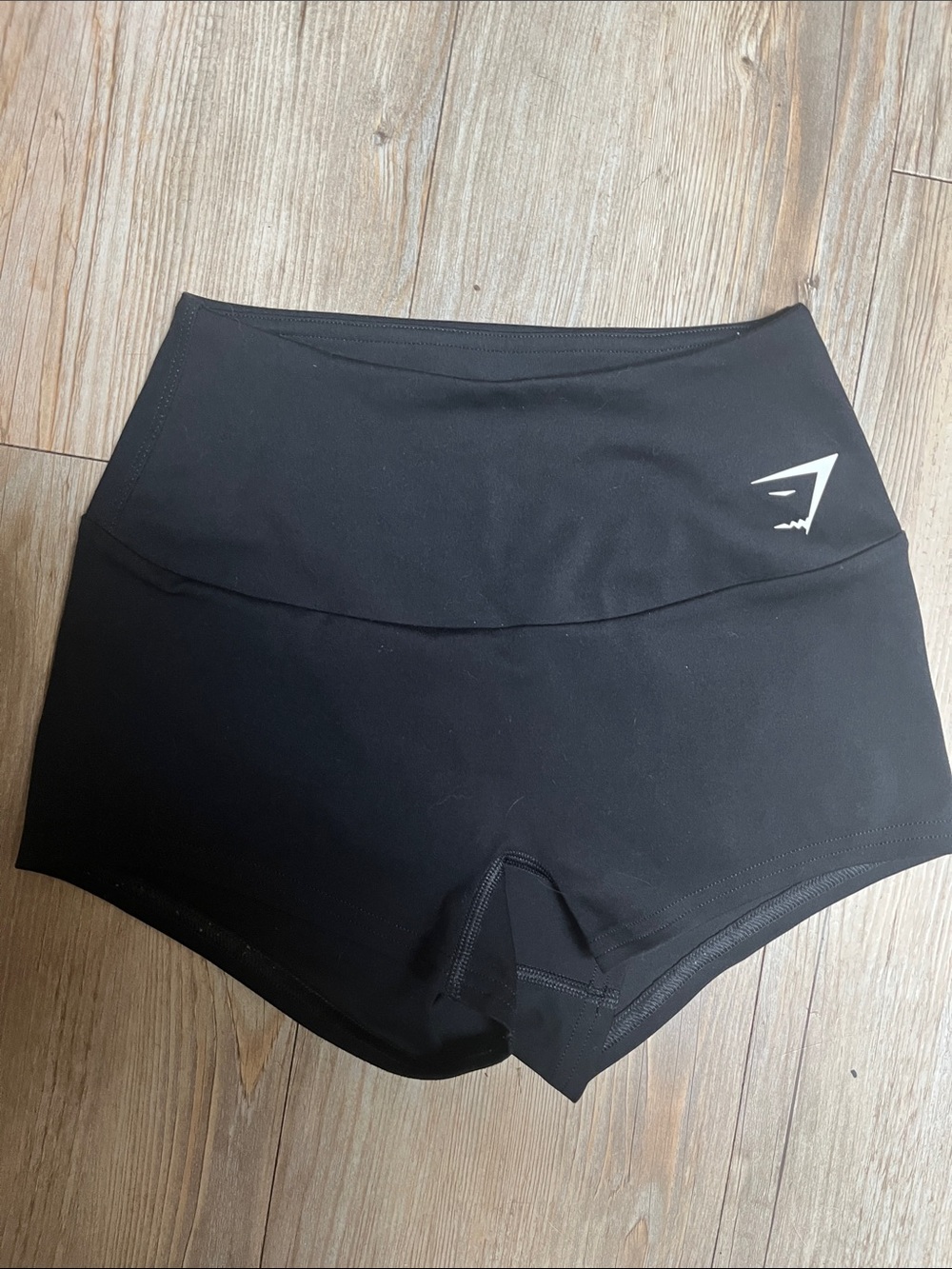 Gymshark Black High-Waist Training Shorts with Logo